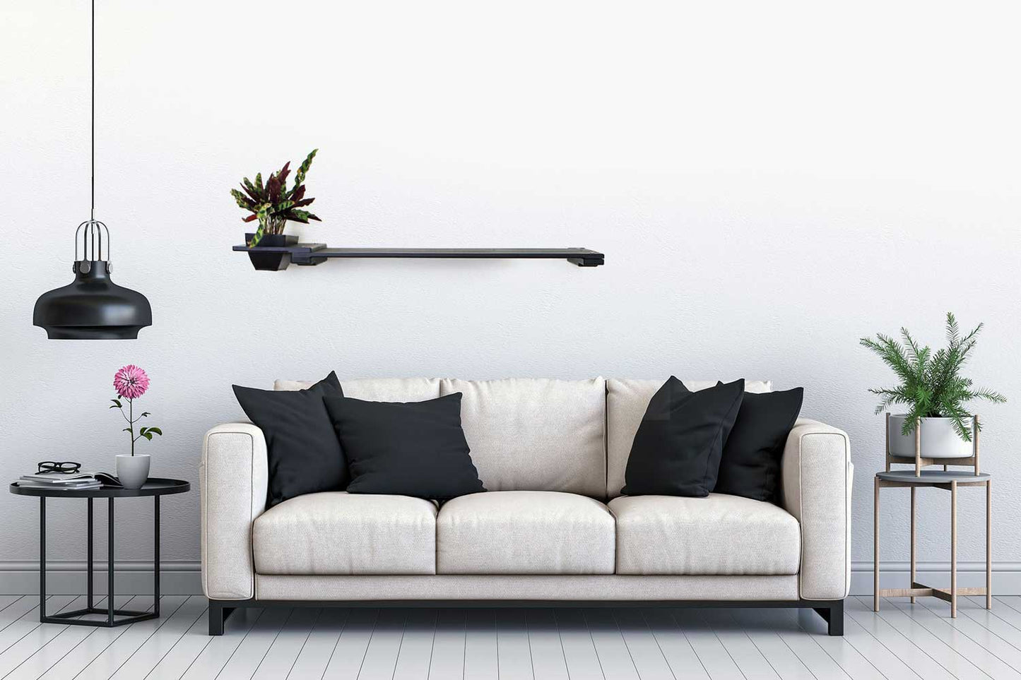 Cat Plant Stand for Wall Onyx Bamboo 34" Slotted Shelf Cat shelves/bed Catastrophic Creations