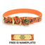 Sporting Dog Collar - Blaze Orange Vintage Camo Dog Supplies Pointer Traditions