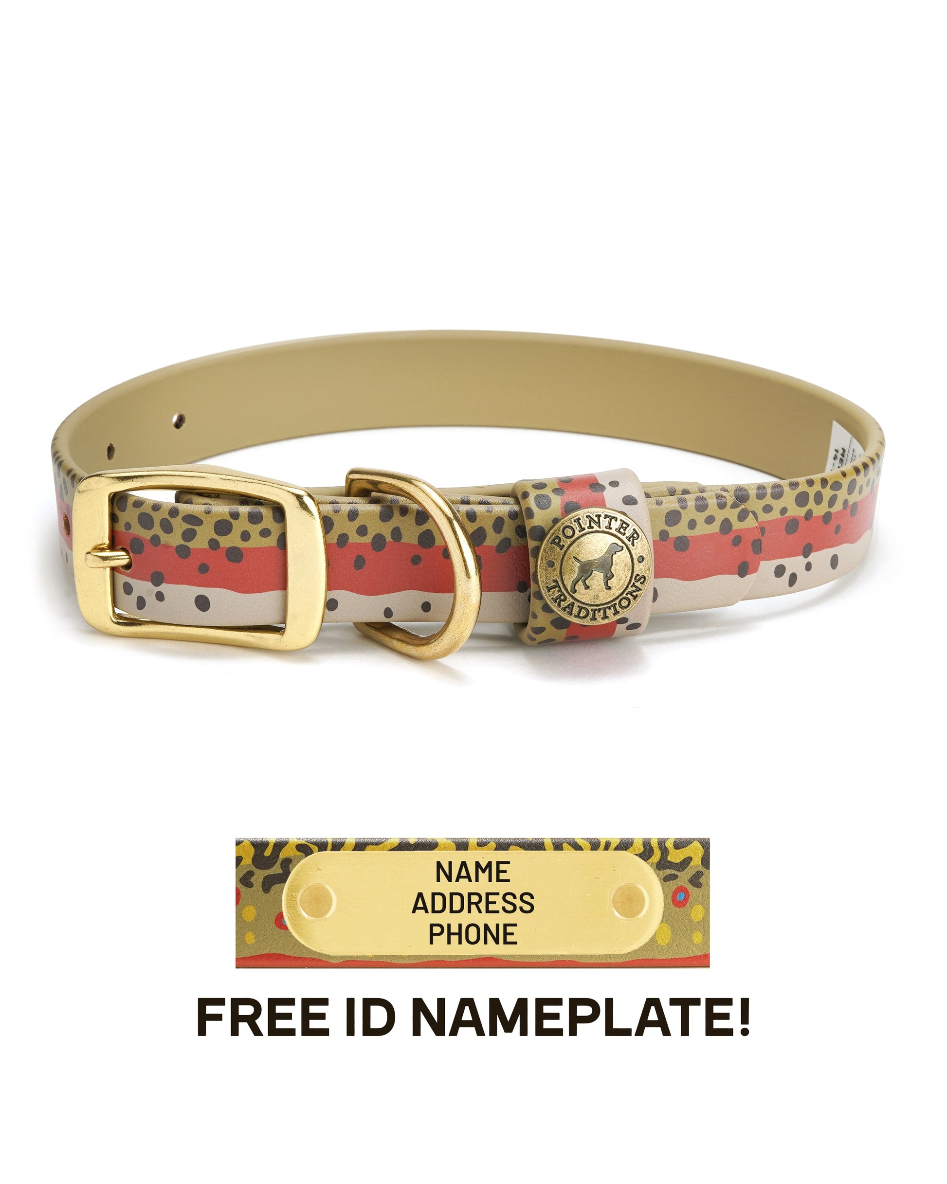 Sporting Dog Collar - Rainbow Trout Dog Supplies Pointer Traditions