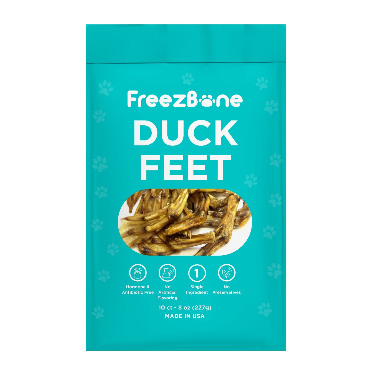 Freezbone Whole Duck Feet Dental Treats for Dogs - Human Grade - Single Ingredient Dog Treats Freezbone