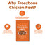 Freezbone Whole Chicken Feet Dental Treats for Dogs - Human Grade - Single Ingredient Dog Treats Freezbone
