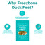 Freezbone Whole Duck Feet Dental Treats for Dogs - Human Grade - Single Ingredient Dog Treats Freezbone