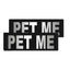 Removable Reflective Patches (Set of 2) "PET ME" Dog Patches Dogline