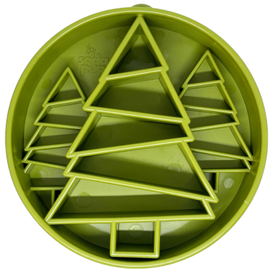 Pine Tree Christmas eBowl Deep Slow Feeder Dog Bowl for Enrichment | USA Made Trees ebowl - Green EBOWL SodaPup/True Dogs, LLC