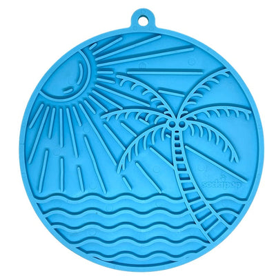 Sun n' Sea Lick Mat with Suction Cups - Beach Design Dog Enrichment | USA Made Sun n Sea Light Blue EMAT SodaPup/True Dogs, LLC