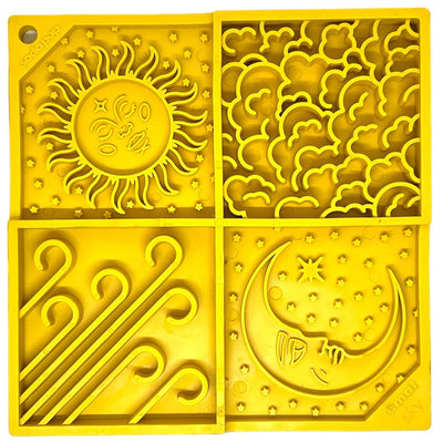 Sky eMat - Enrichment Lick Mat for Dogs and Cats | Celestial Design | SodaPup Yellow Sky emat EMAT SodaPup/True Dogs, LLC