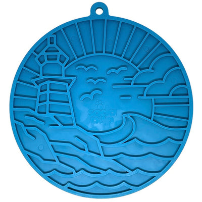 Lighthouse Dog Lick Mat with Suction Cups | eMat Enrichment Toy | USA Made Lighthouse - Dark Blue EMAT SodaPup/True Dogs, LLC