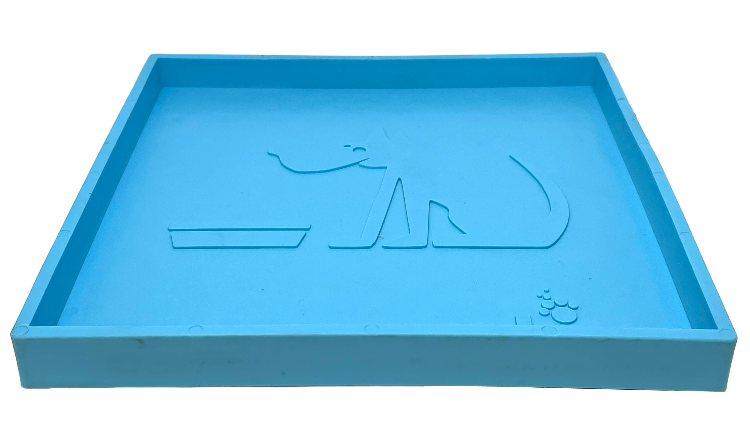 Hold 'em Suction Cup Holder for Dog Bowls & Lick Mats | USA Made Light Blue Hold 'em EMAT SodaPup/True Dogs, LLC