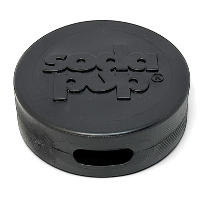 Hockey Puck Bully Stick Holder - Durable Rubber Treat Holder & Chew Toy USA Hockey Puck - Black Rubber Dog Toys SodaPup/True Dogs, LLC