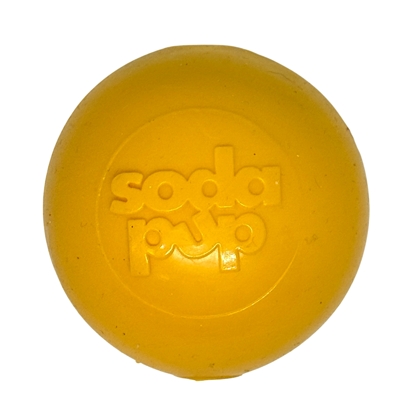 Squeak Ball - Durable Squeaky Dog Toy, Floats, Chew Toy | USA Made Medium Squeaker Ball - Yellow Rubber Dog Toys SodaPup/True Dogs, LLC