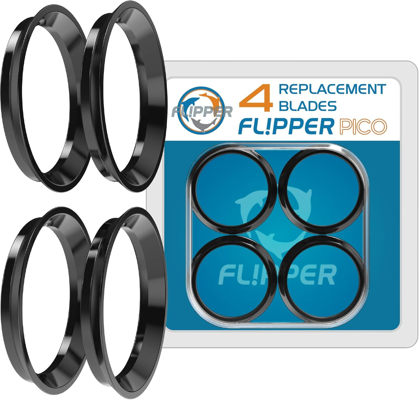 Flipper Pico 2 in 1 Aquarium Magnet Cleaner Replacement Blades 4 Pack Replacement Blades Flipper Aquarium Products