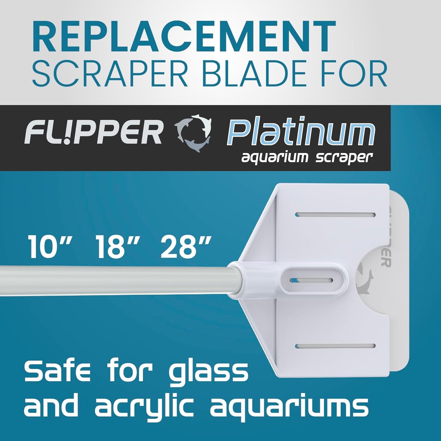 Flipper Platinum Algae Scraper Replacement Blades 10 Pack Replacement Blades Flipper Aquarium Products