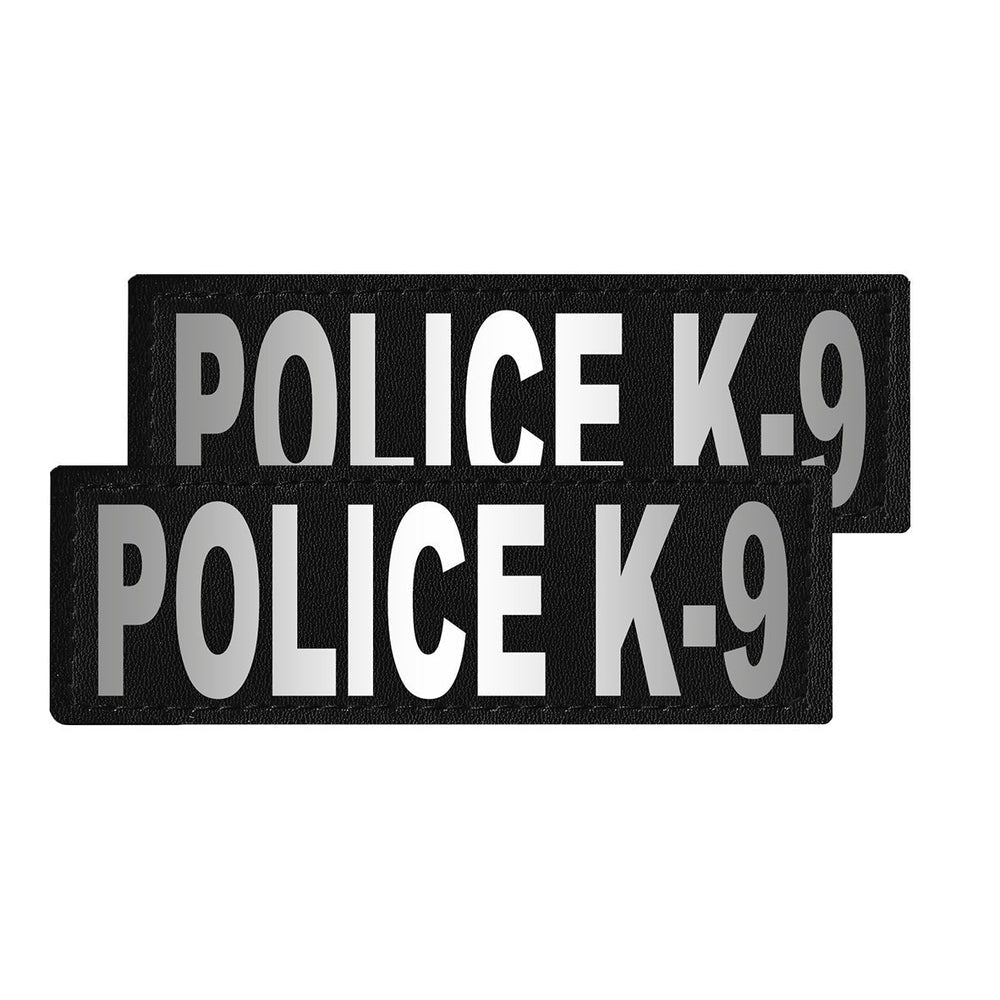 Removable Reflective Patches (Set of 2) "POLICE K-9" Dog Patches Dogline