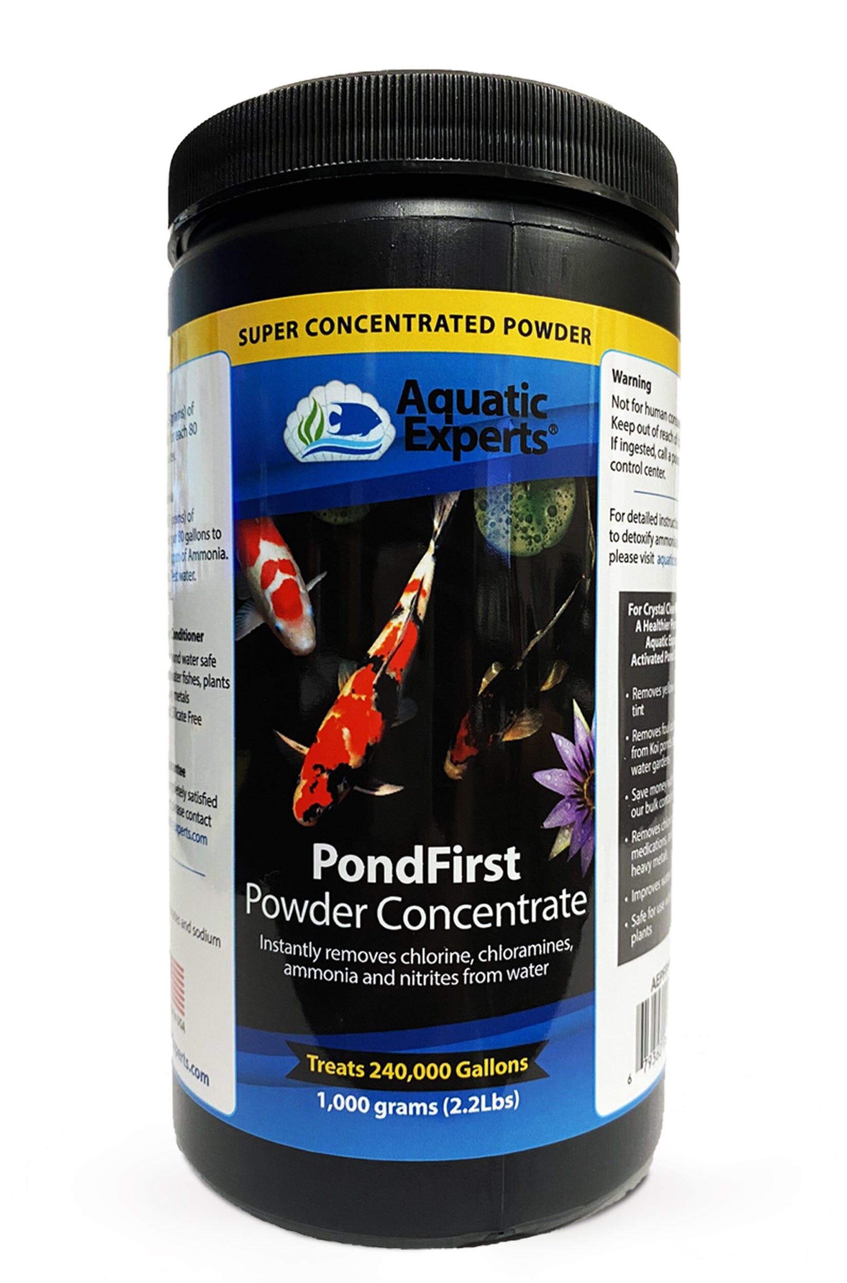 PondFirst - Concentrated Instant Dechlorinator for Fish Ponds, Makes Water Safe for Koi and Goldfish, Made in The USA Water Conditioner Aquatic Experts