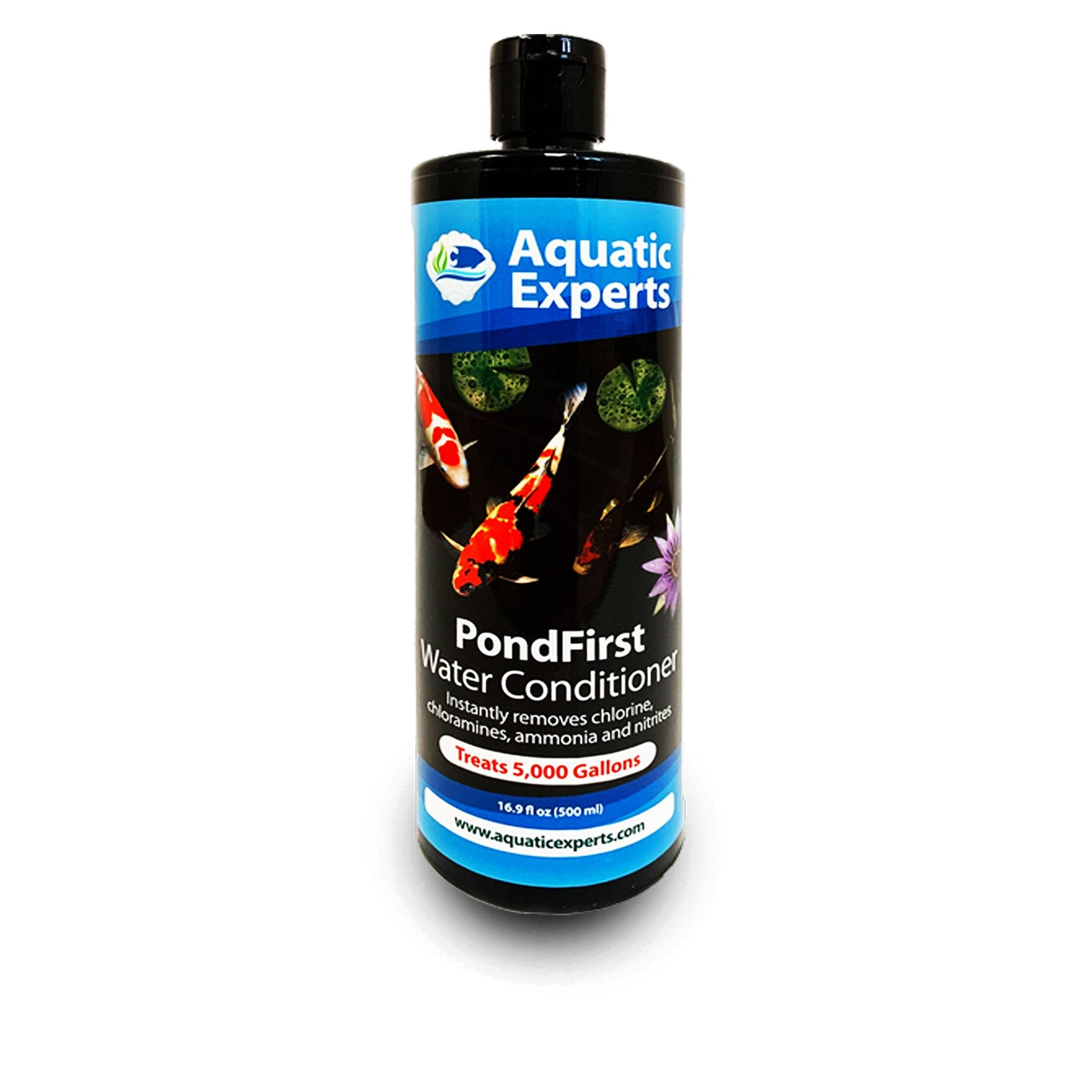 PondFirst - Concentrated Instant Dechlorinator for Fish Ponds, Makes Water Safe for Koi and Goldfish, Made in The USA 500 ml - Treats 5000 gallons Water Conditioner Aquatic Experts