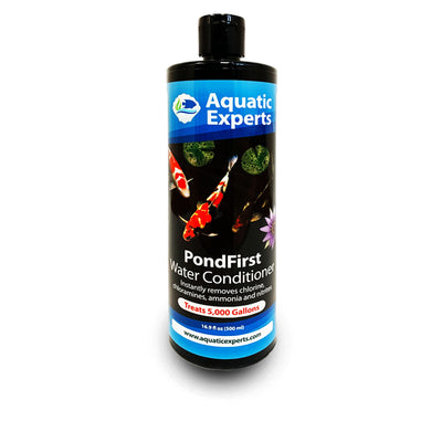 PondFirst - Concentrated Instant Dechlorinator for Fish Ponds, Makes Water Safe for Koi and Goldfish, Made in The USA 500 ml - Treats 5000 gallons Water Conditioner Aquatic Experts
