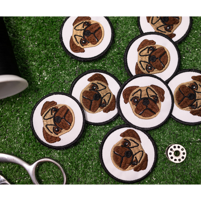 Pug Face Circle Patch K9 Sport Sack