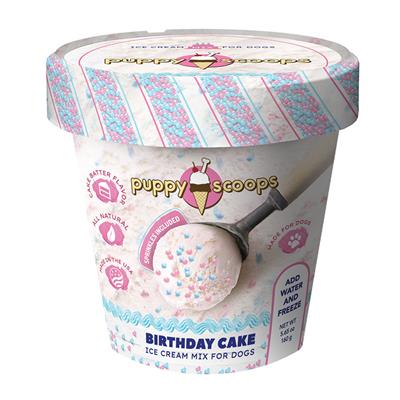 Puppy Cakes - Puppy Scoops Ice Cream Mix - Birthday Cake 4.65 oz Dog Treats Puppy Cakes
