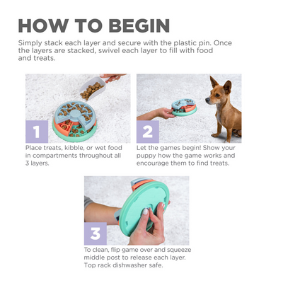 Nina Ottosson Puppy Lickin' Layers Multicolor Dog Slow Feeder Nina Ottosson