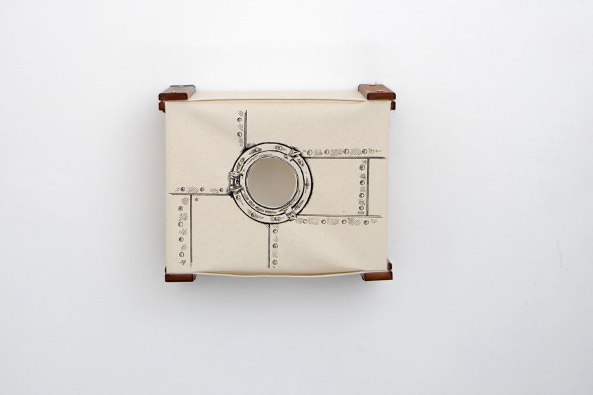 Enclosed Cat Bed - Cat Wall Cubby English Chestnut Bamboo Porthole Catastrophic Creations