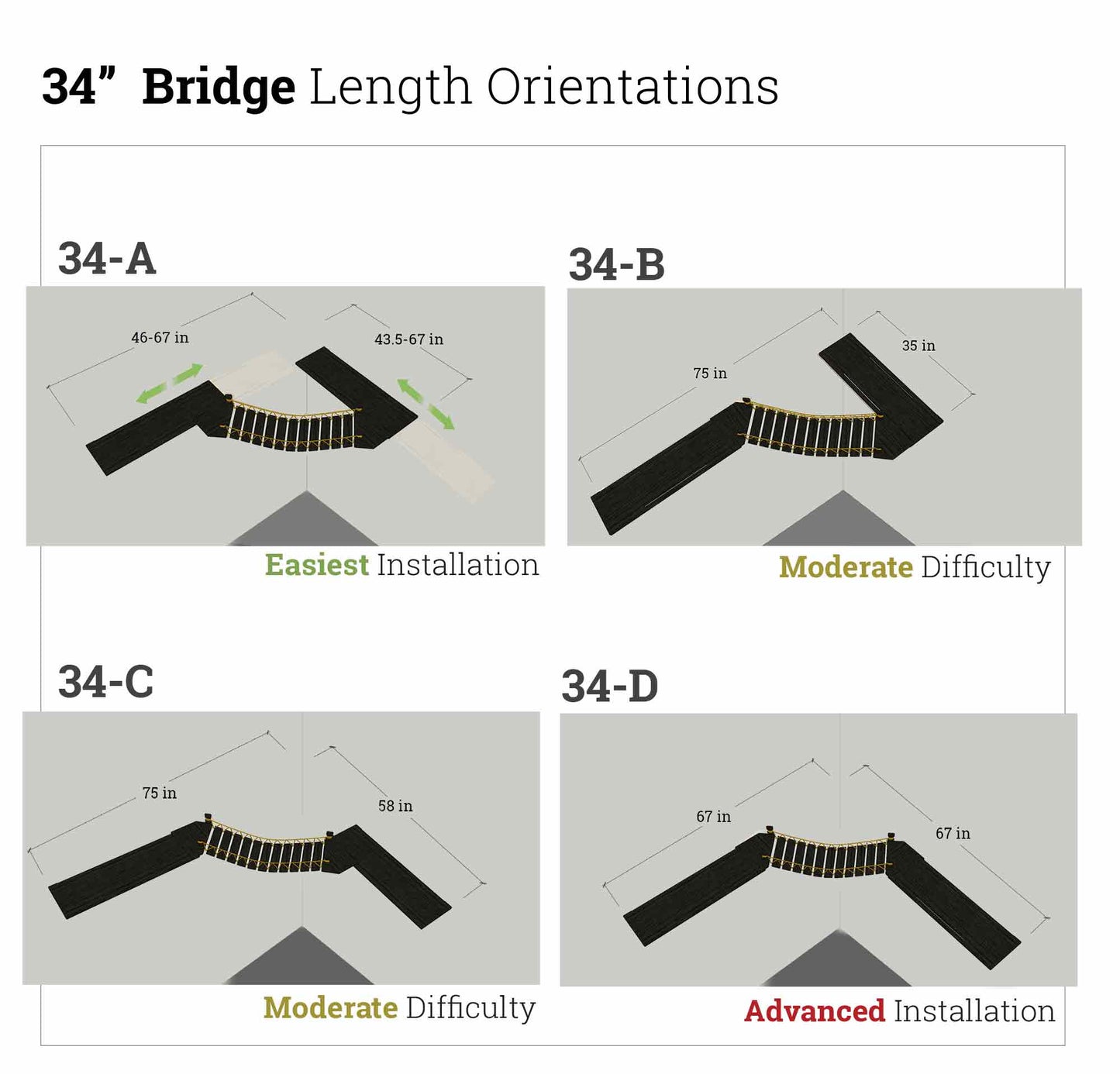 Corner Cat Shelf Bridge Onyx Bamboo 34" Cat Bridge Catastrophic Creations