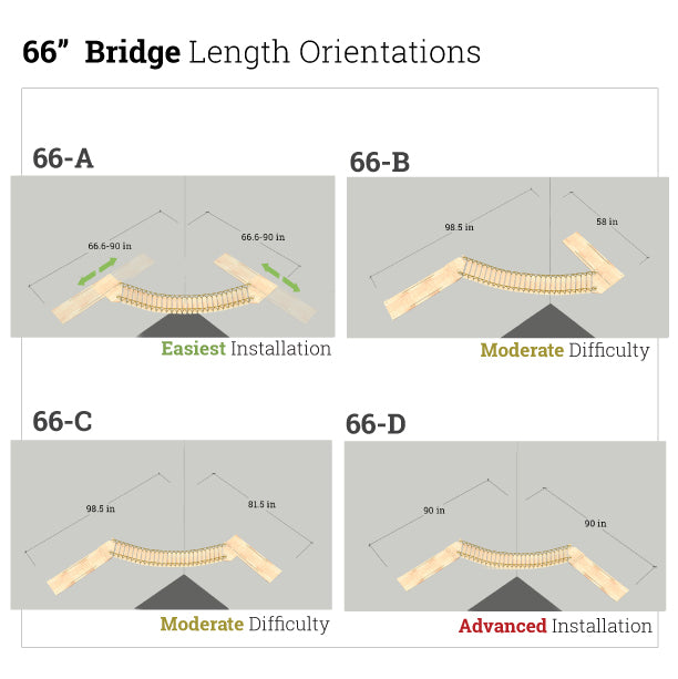 Corner Cat Shelf Bridge Natural Bamboo 66" Cat Bridge Catastrophic Creations