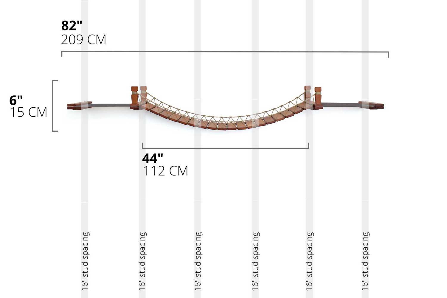 Double Cat Hammock and Climbing Bridge Combo Cat Bridge Catastrophic Creations