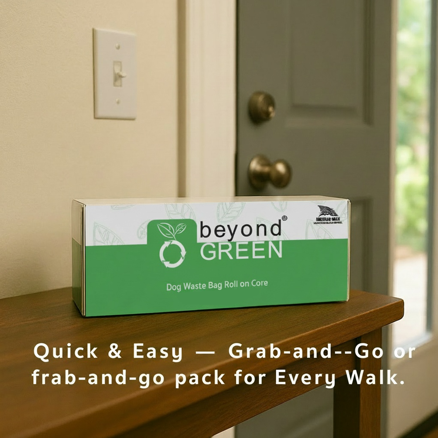 Dog Waste Bags – 200-Count Core Roll 8" x 13" – Made in USA Dog Waste Bags beyondGREEN biotech™