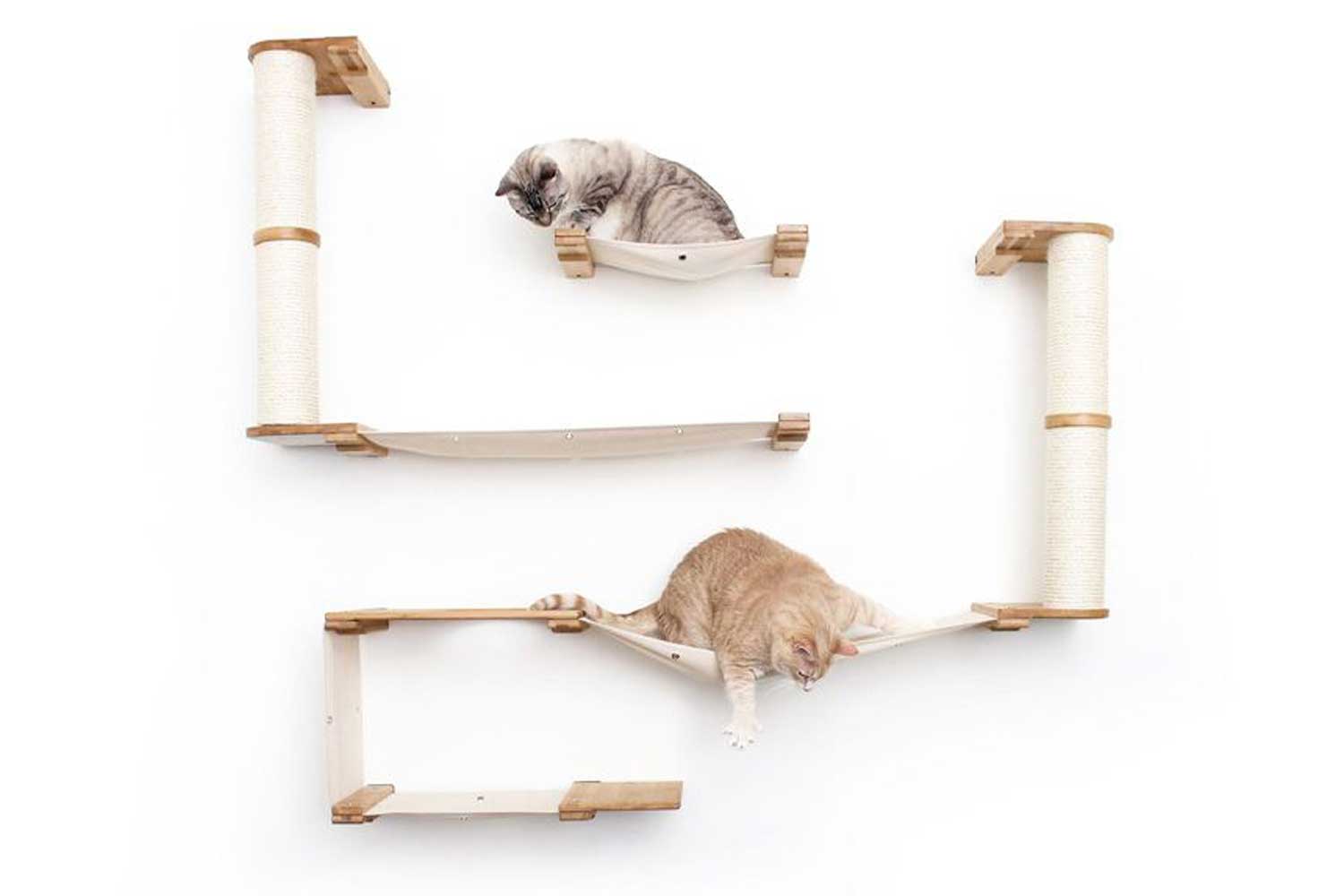The Roman - A Wall Mounted Cat Scratcher Tree Cat Condo Catastrophic Creations