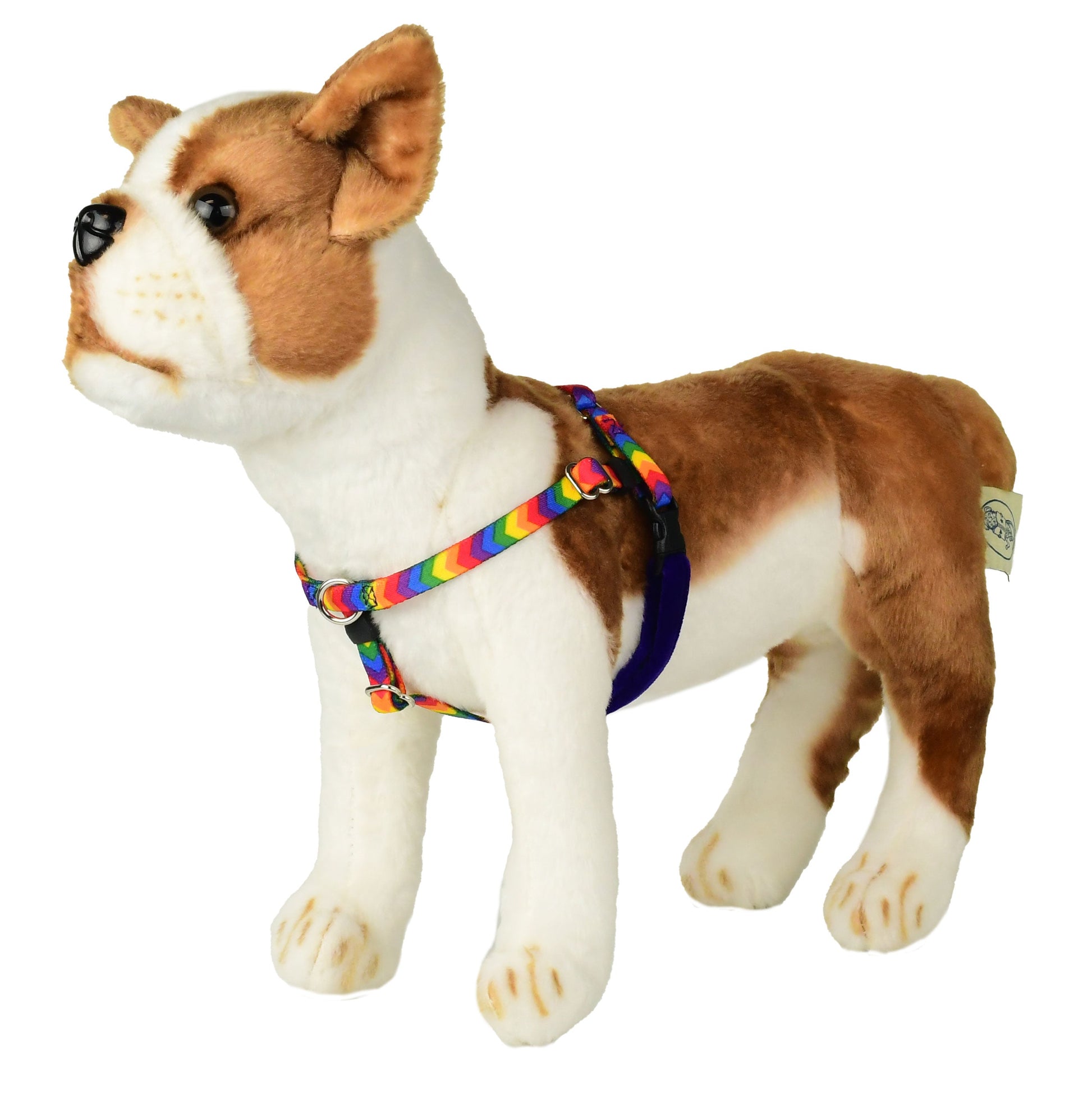 XXSmall Rainbow Stripe Freedom No-Pull Harness 13"-16" Chest 2 Hounds Design