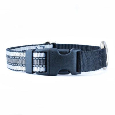 5/8″ and 1″ Reflective Black Nylon Dog Collar Dog Collar 2 Hounds Design