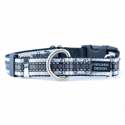 5/8″ and 1″ Reflective Black Nylon Buckle Martingale Dog Collar Martingale Dog Collar 2 Hounds Design
