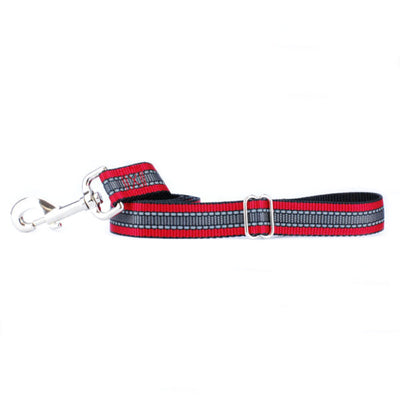 Reflective Red Nylon Dog Leash 2 Hounds Design
