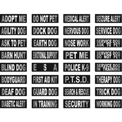 Removable Reflective Patches (Set of 2) Dog Patches Dogline