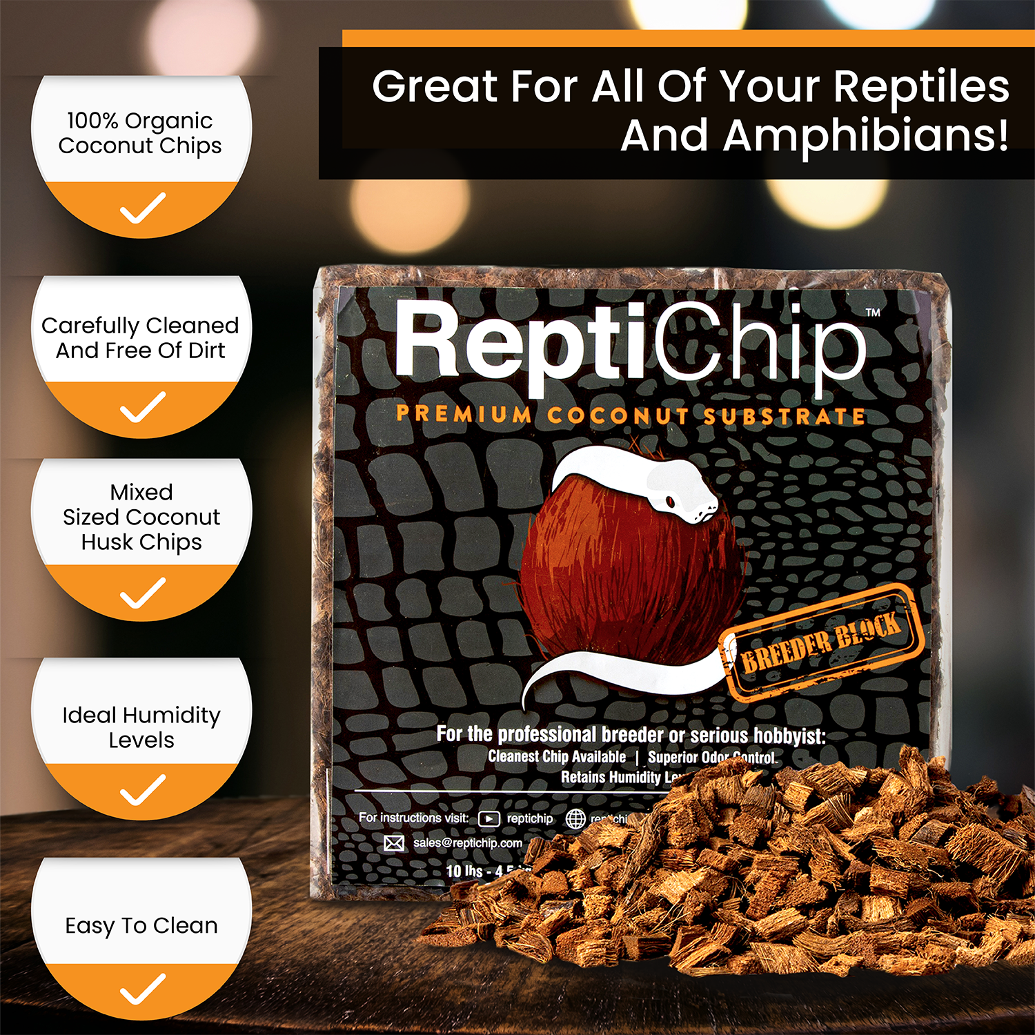 ReptiChip Breeder Blocks and Bundles Substrate ReptiChip LLC