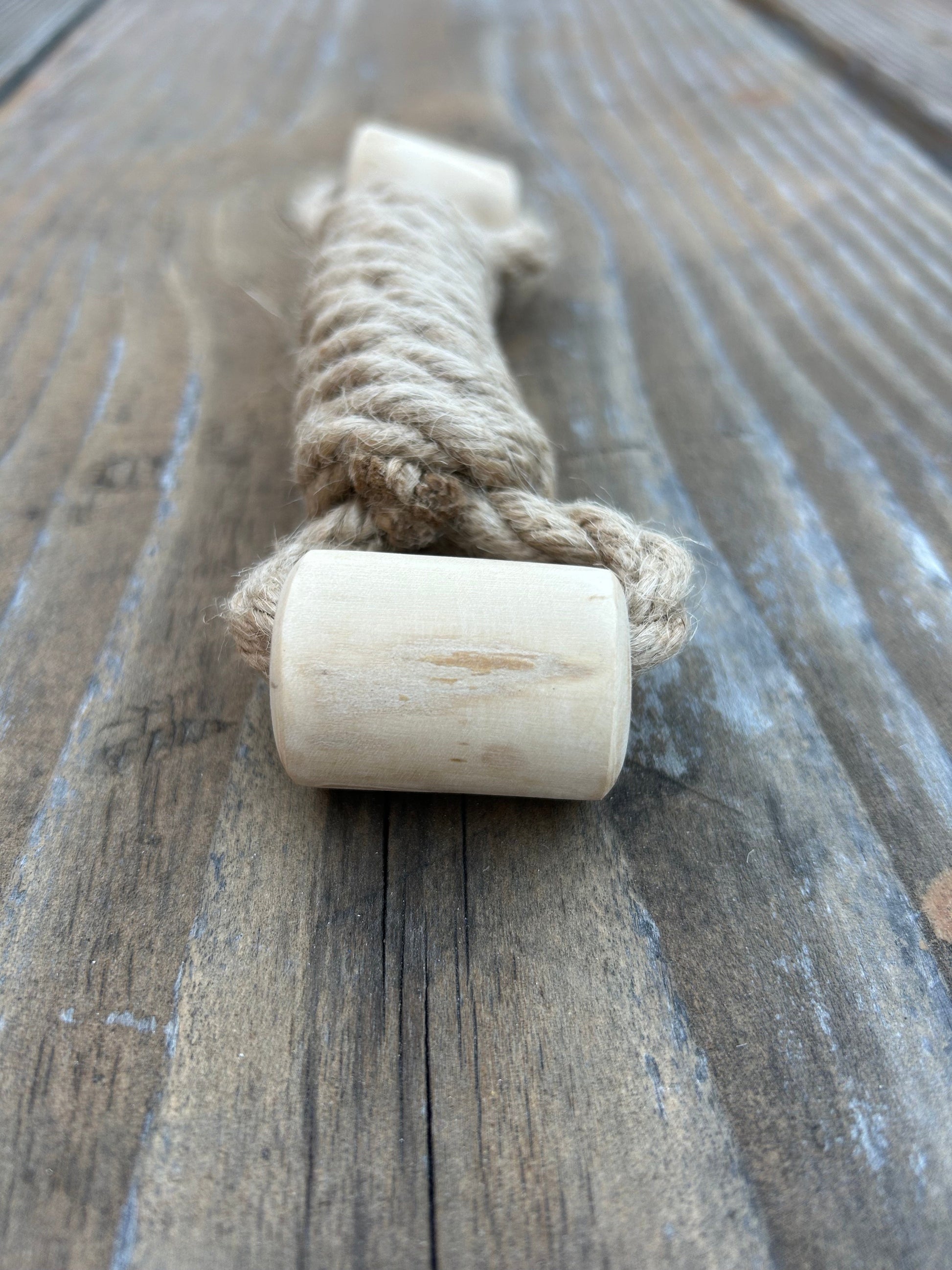 hemp rope + coffee wood toy hemp rope dog pull toys rōmng