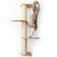 Wall Mounted Cat Climbing Pole - Sisal Natural Bamboo 3-Tier Leaf Shelf No Cork Pad Cat Scratcher Catastrophic Creations