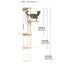 Wall Mounted Cat Climbing Pole - Sisal Cat Scratcher Catastrophic Creations
