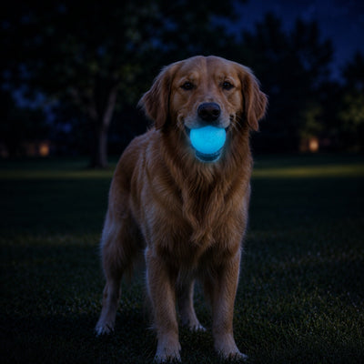 Strobe Ball Light-Up Dog Toy - Durable Floating Chew Ball | Made in USA Rubber Dog Toys SodaPup/True Dogs, LLC