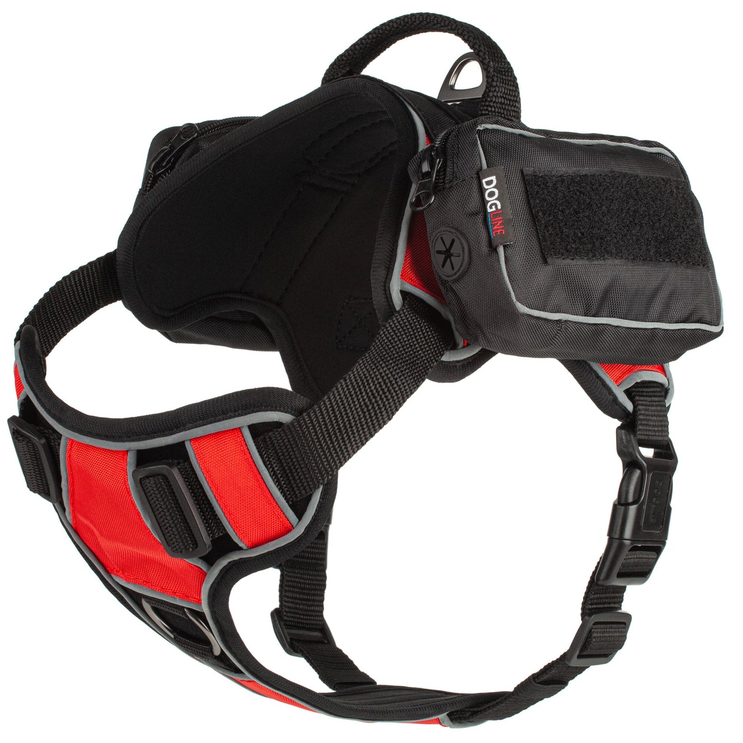 Quest Removable Utility Saddlebags + Built-In Waste Bag Dispenser Dog Harnesses Dogline
