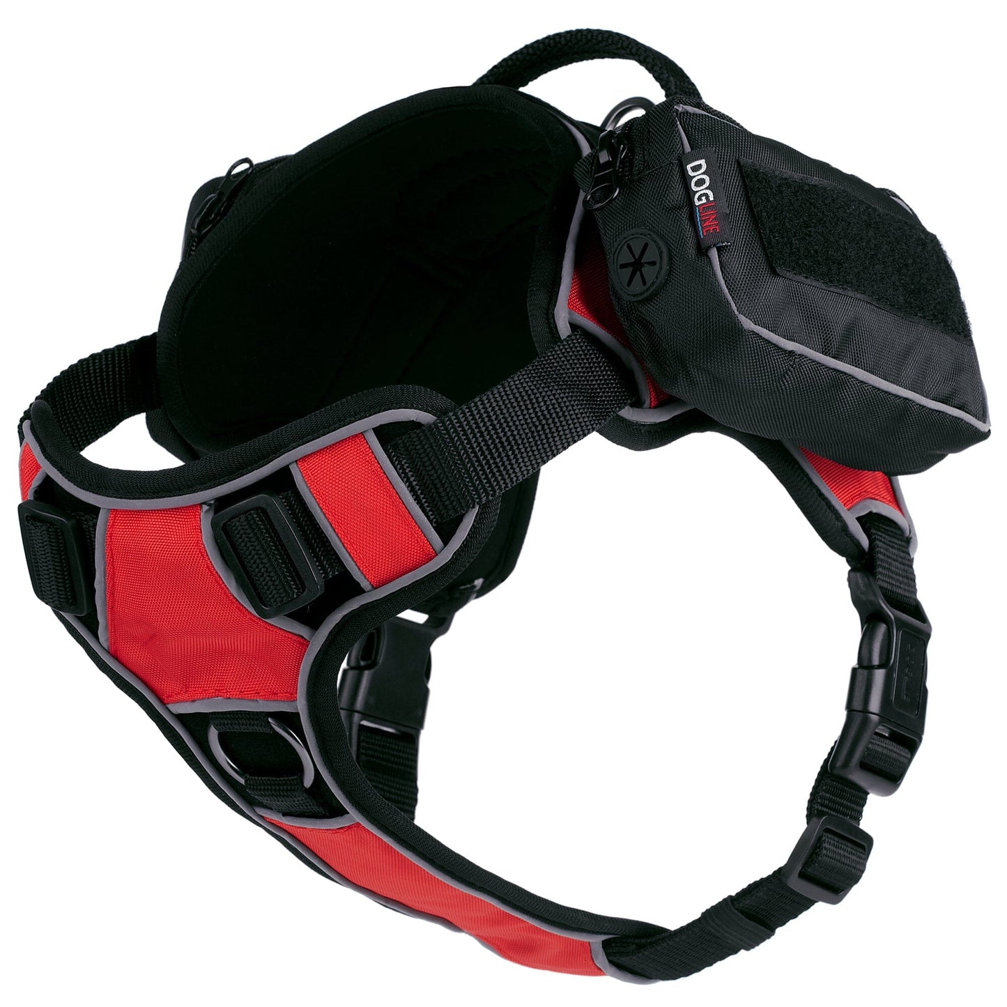 Quest Removable Utility Saddlebags + Built-In Waste Bag Dispenser Dog Harnesses Dogline