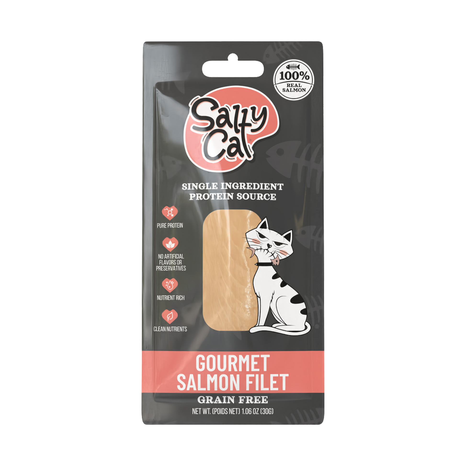 Gourmet Salmon Filet Treats - 30 g Cat Treats and Catnip salty cat