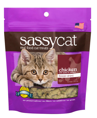 Sassy cat Chicken, Apples, and Spinach Cat Treats and Catnip Herbsmith