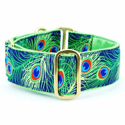 Paradise Found Navy – Exclusive Buckle Martingale Dog Collar 2 Hounds Design
