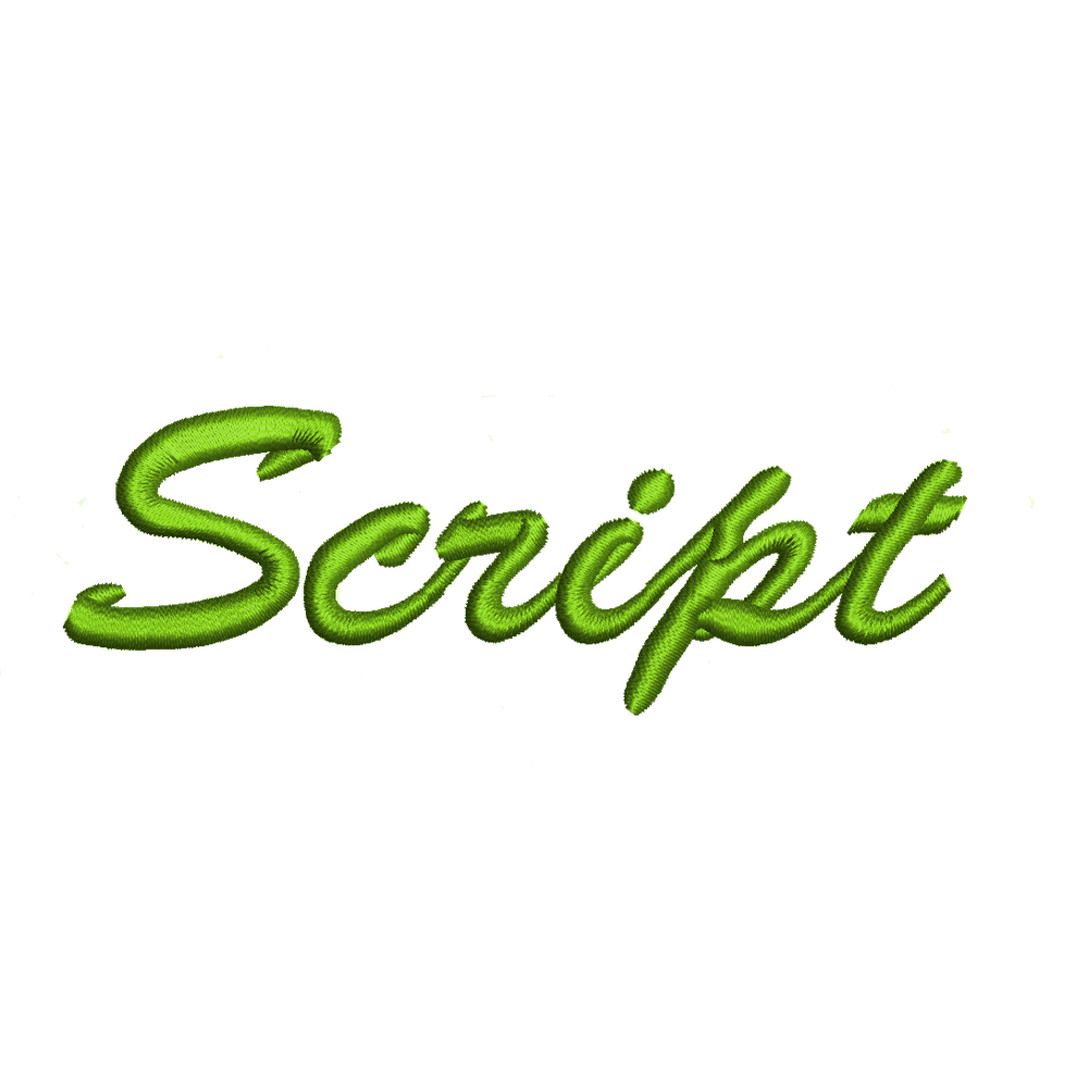 Embroidery Personalization Service Green Script Service Dogline