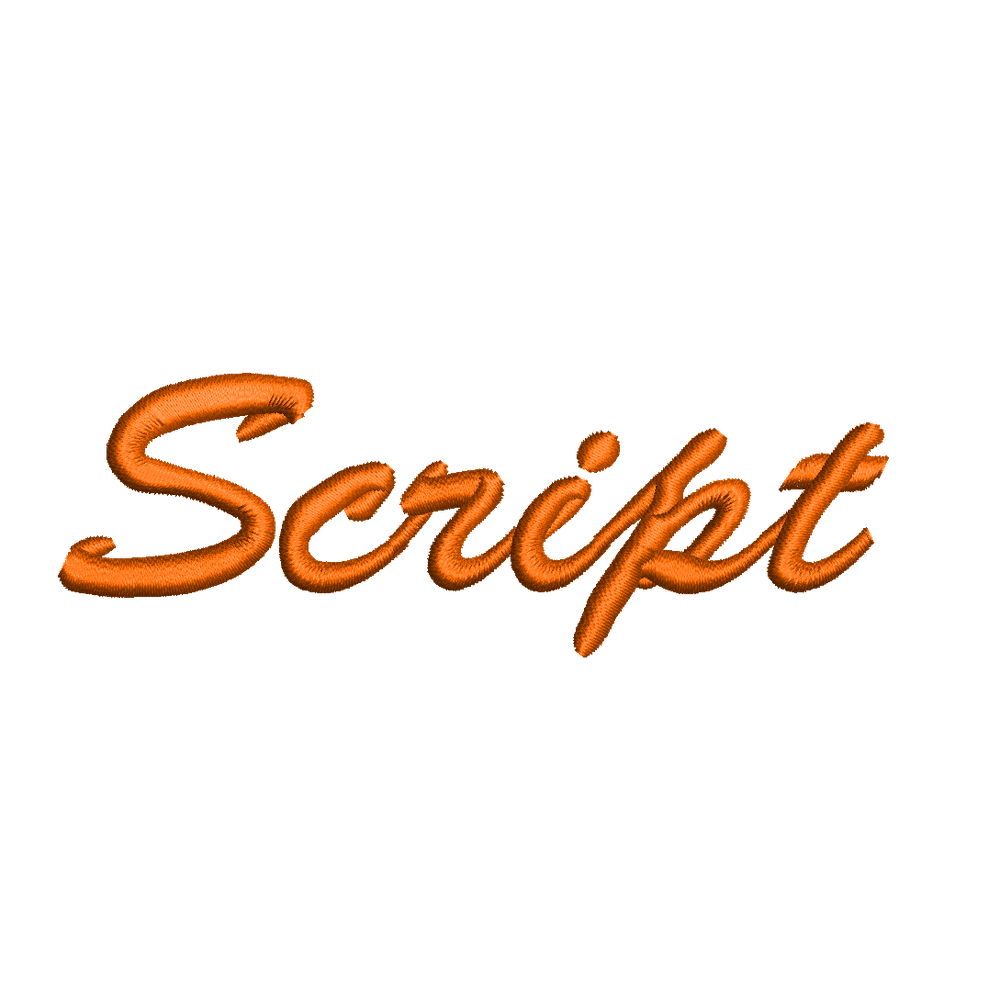 Embroidery Personalization Service Orange Script Service Dogline