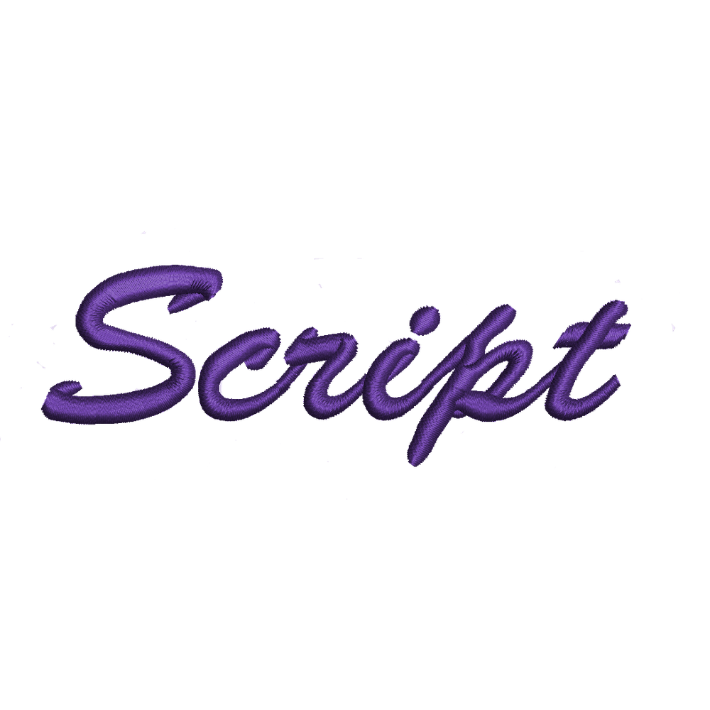 Embroidery Personalization Service Purple Script Service Dogline