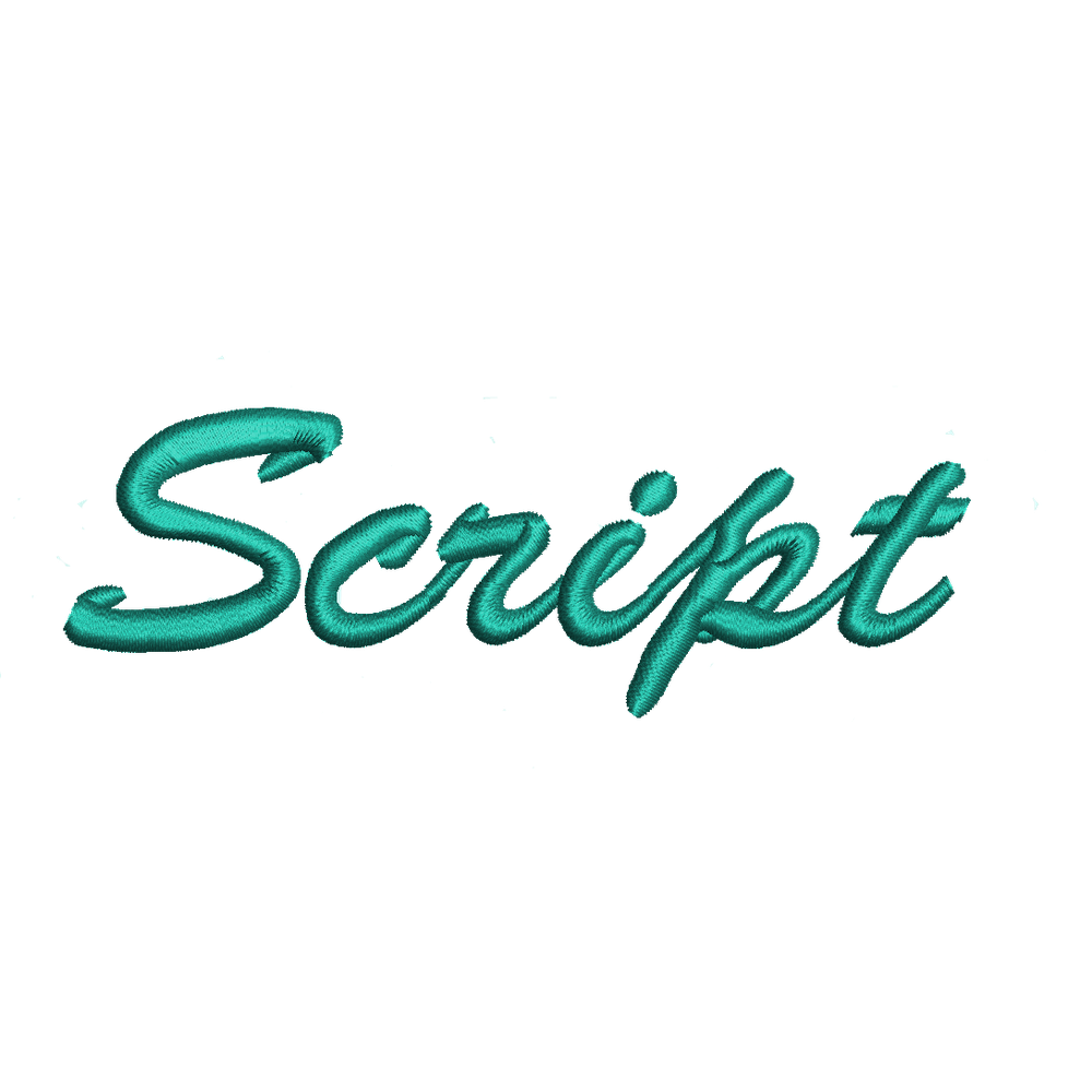 Embroidery Personalization Service Teal Script Service Dogline