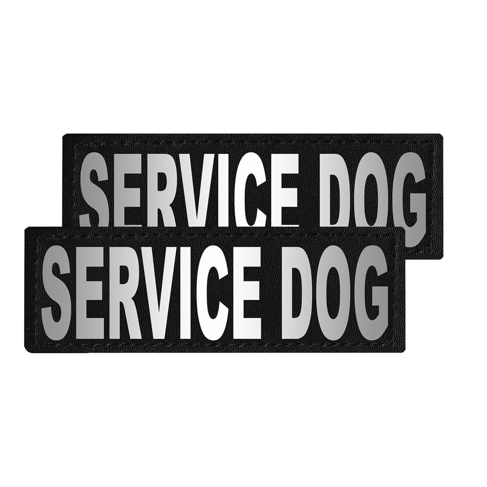 Removable Reflective Patches (Set of 2) "SERVICE DOG" Dog Patches Dogline