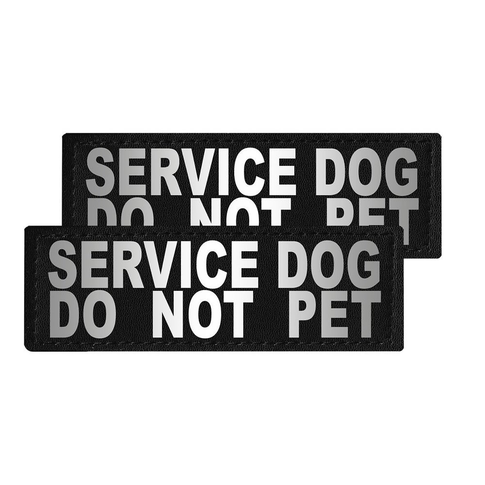 Removable Reflective Patches (Set of 2) "SERVICE DOG DO NOT PET" Dog Patches Dogline